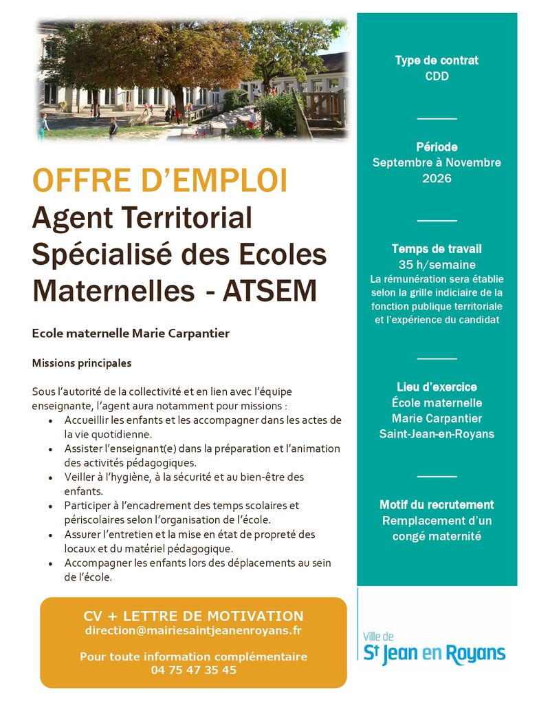 OFFRE EMPLOI ATSEM